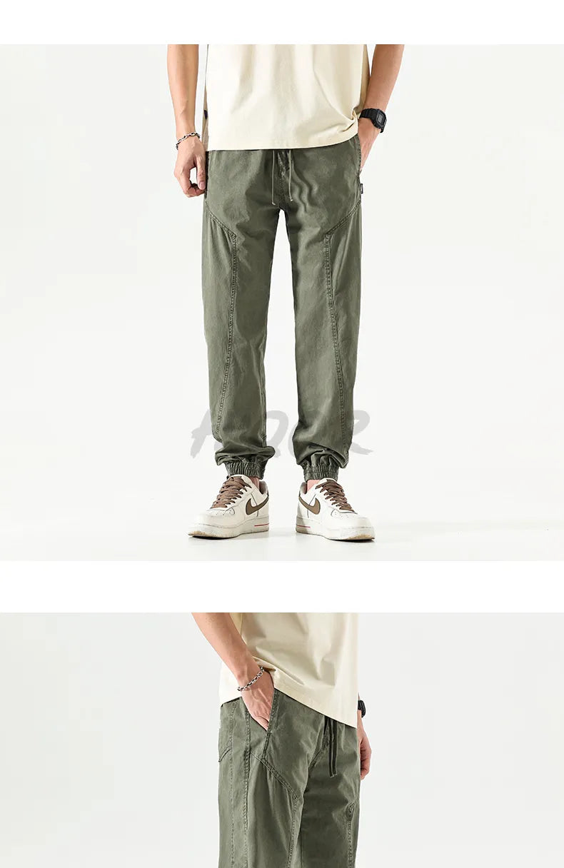 MEN'S SUMMER CARGO PANTS CASUAL COTTON LONG PANTS ( Pack of 2 )